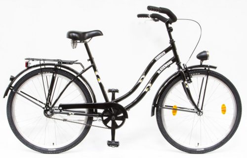 CSEPEL BLACKWOOD CRUISER  26/18”  26-OS NŐI FEKETE KONTRÁS KERÉKPÁR