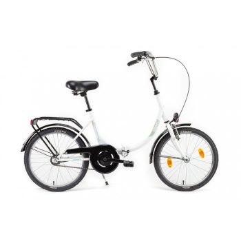   CSEPEL CAMPING 20/15”  ÖSSZECSUKHATÓ VÁZAS FEHÉR KONTRÁS KERÉKPÁR 