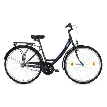   CSEPEL BUDAPEST "A" VÁZTÍPUSÚ 28/17  SÖTÉTKÉK 28-AS NŐI KONTRÁS KERÉKPÁR